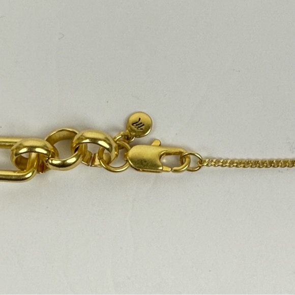 Madewell Gold Tone Necklace Matte Gold Chain - Picture 2 of 4